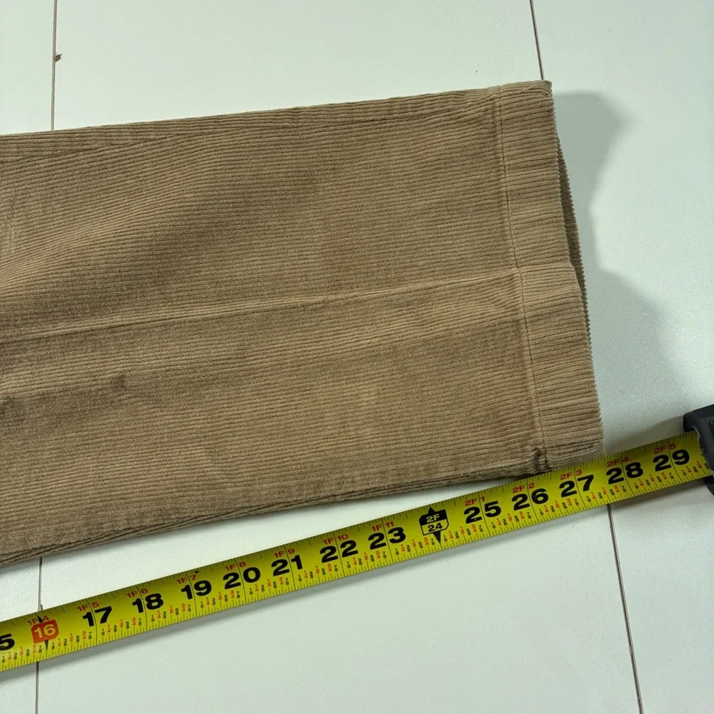 L.L.Bean Corduroy Pants 44x28 Brown Classic Fit Stretch Country Thick 90s